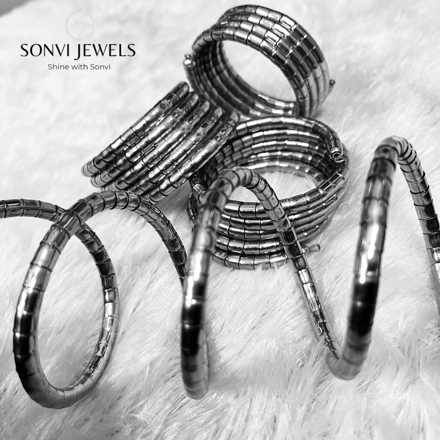 Oxidised Coil Kada (Per piece)